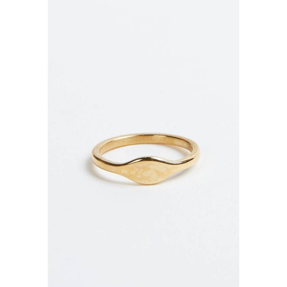 MELANGE DE BLANC eliza gold-plated signet ring in gold